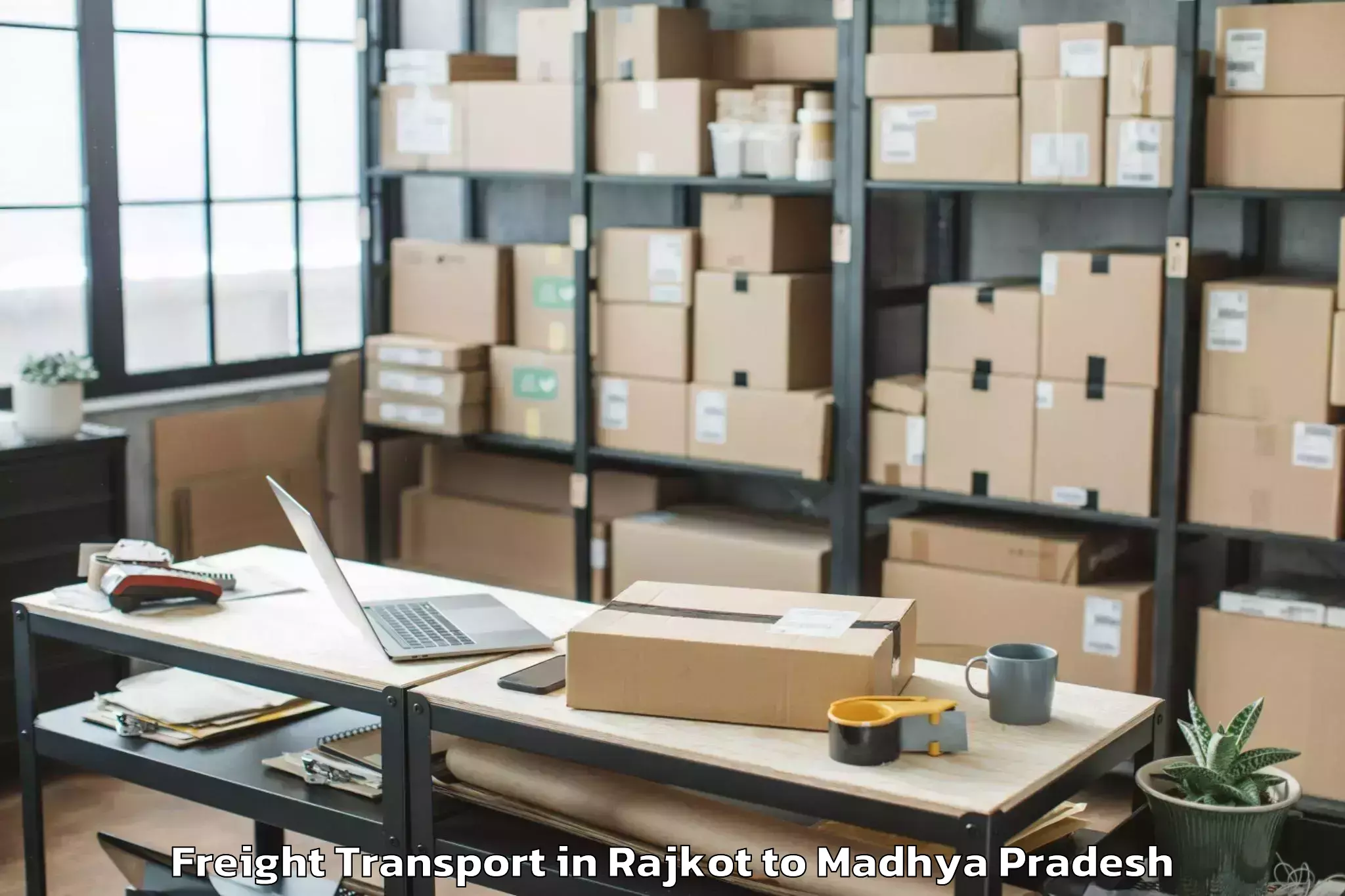 Comprehensive Rajkot to Gwalior Gird Freight Transport